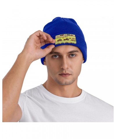 Tractor Farming Luxurious Velvet Patch Design,Knitted Wool Hat,Ideal for Sporty & Outdoor Activities $11.07 Skullies & Beanies