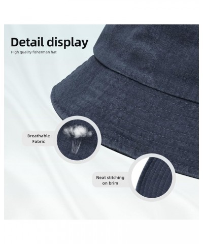 Silk Style Fnl Flag Bucket Hat for Men Women Outdoor Washed Cotton Sun Hats Travel Beach Hat Navy Blue $12.91 Bucket Hats