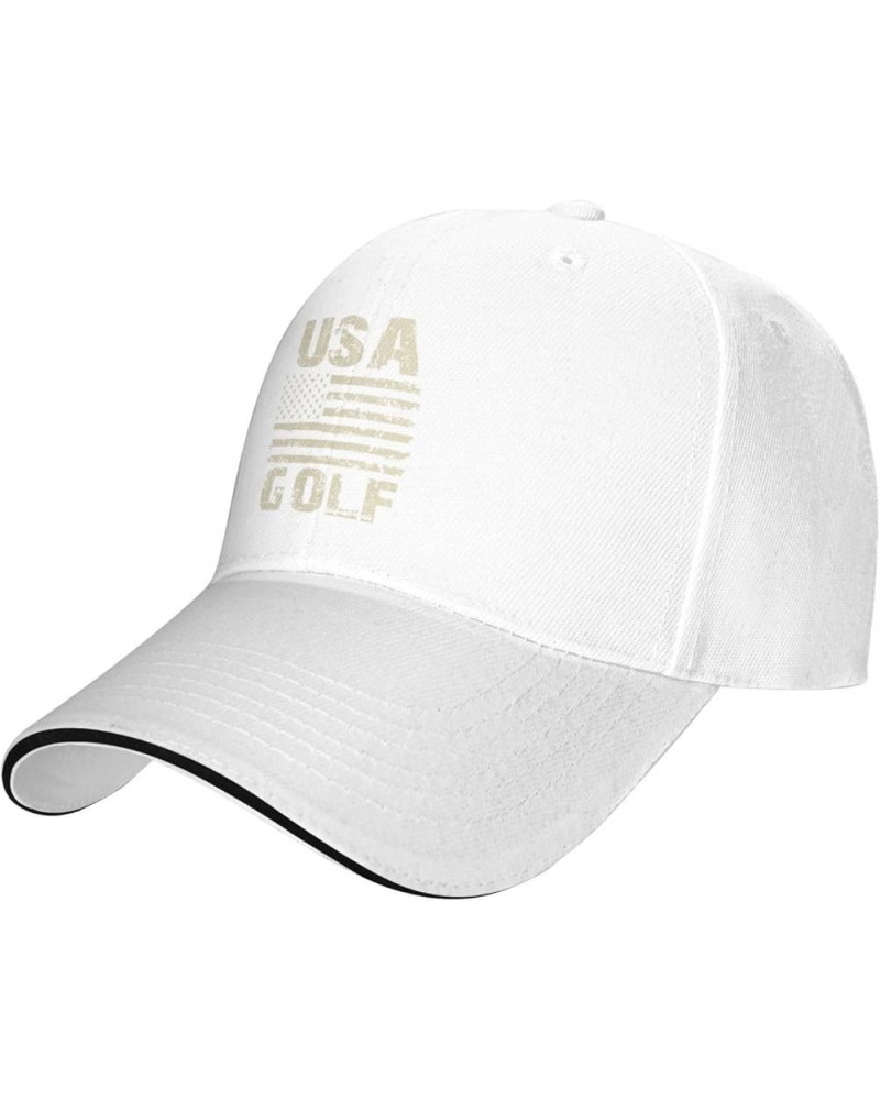 USA Golf Baseball Cap for Men Women Adjustable Funny Dad Hat White $12.96 Baseball Caps