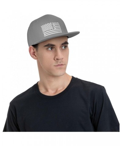 Wrench American Flag Baseball Hat Adjustable Fashion Classic Snapback Hat for Men Women Black Gray $10.23 Baseball Caps