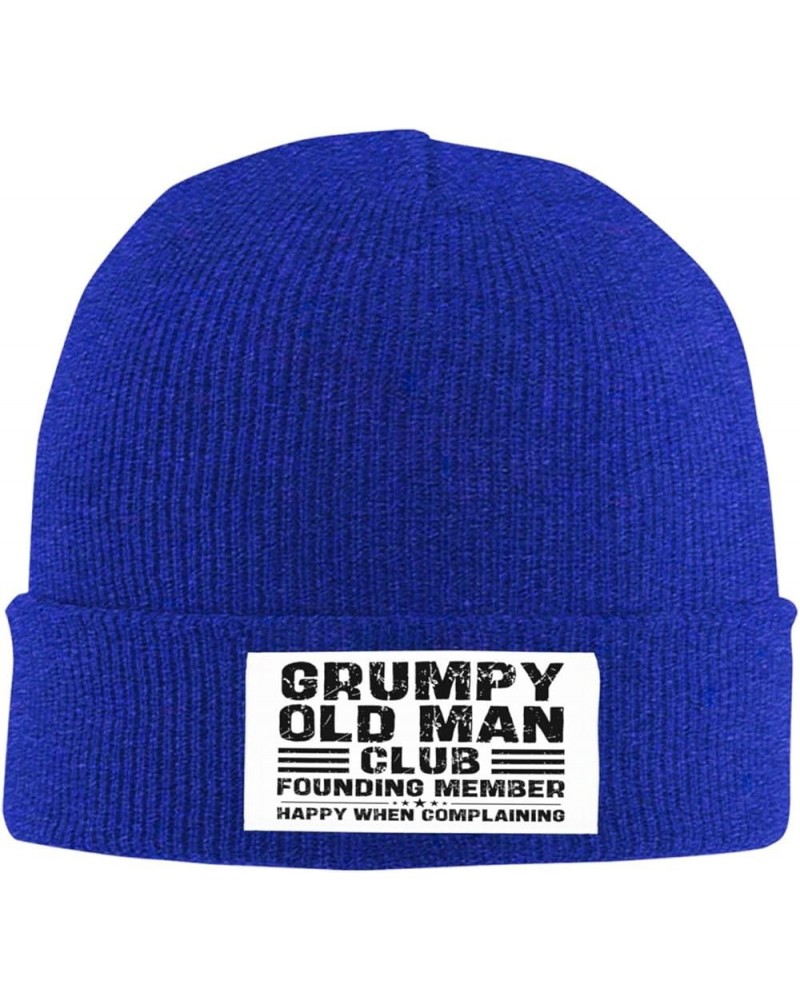 Grumpy Old Man Club Knit Hat Soft Warm Ski Cap Men Women Winter Beanie Hat Blue $10.11 Skullies & Beanies