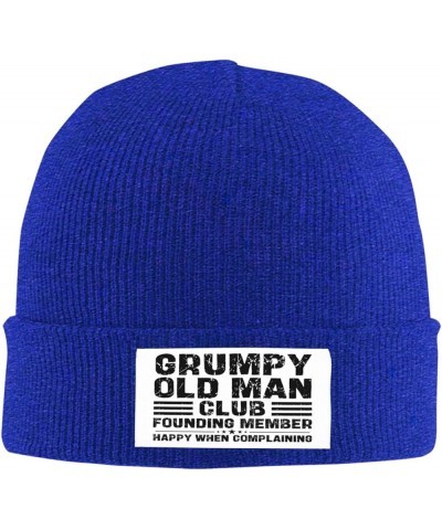 Grumpy Old Man Club Knit Hat Soft Warm Ski Cap Men Women Winter Beanie Hat Blue $10.11 Skullies & Beanies