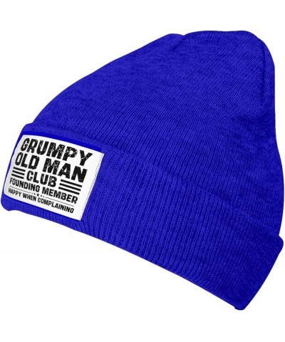 Grumpy Old Man Club Knit Hat Soft Warm Ski Cap Men Women Winter Beanie Hat Blue $10.11 Skullies & Beanies