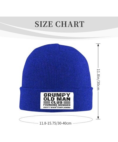 Grumpy Old Man Club Knit Hat Soft Warm Ski Cap Men Women Winter Beanie Hat Blue $10.11 Skullies & Beanies