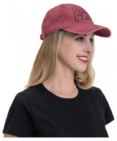 I'll Be in The Garage Hat for Men Women Baseball Cap Cowboy Dad Tracker Hat Red $12.75 Cowboy Hats