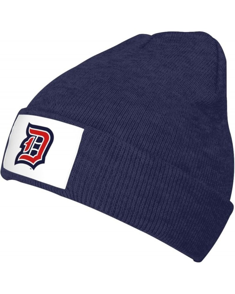 Duquesne University Classic Warm Winter Knit Cap Fleece Lined Beanie Hat Navy Blue $10.30 Skullies & Beanies