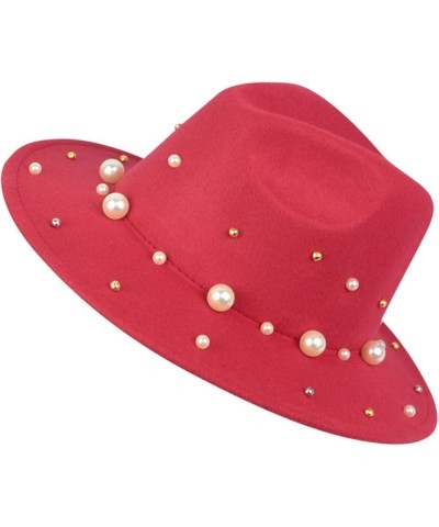 Women Wide Straw Hats Mens Hat Hat for Summer Brim Sun Hat Baseball Caps Papa Hat C-red $10.48 Fedoras