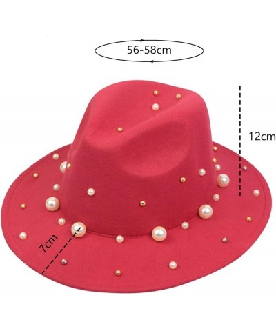 Women Wide Straw Hats Mens Hat Hat for Summer Brim Sun Hat Baseball Caps Papa Hat C-red $10.48 Fedoras