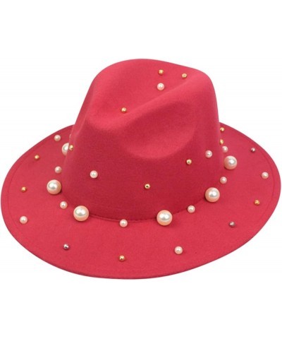 Women Wide Straw Hats Mens Hat Hat for Summer Brim Sun Hat Baseball Caps Papa Hat C-red $10.48 Fedoras