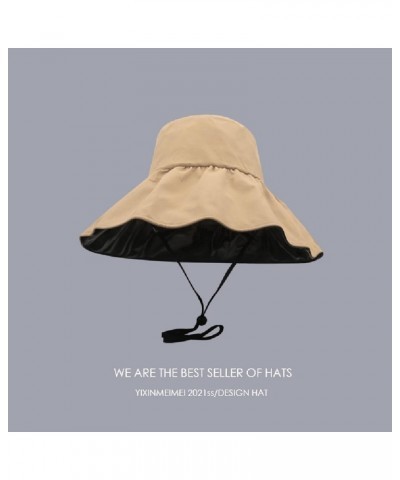 Sunhatsforwomen Large,Womens Sun Visor Cap Large Brim Adjustable Beach Sun Hat for Sunhats Ladies Golf Visors Khaki $14.62 Vi...