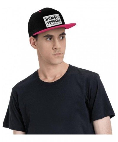 Humble Yourself Snapback Hat for Men Women Baseball Cap Trucker Flat Bill Hats Dad Caps Pink $11.39 Baseball Caps