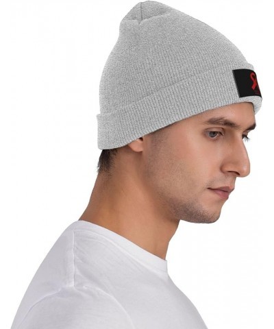 Unisex Sickle Cell Awareness Knit Beanie Hat,Soft Warm Skull Cap Winter Hat Knit Cuffed Beanie for Men and Women Gray $10.57 ...