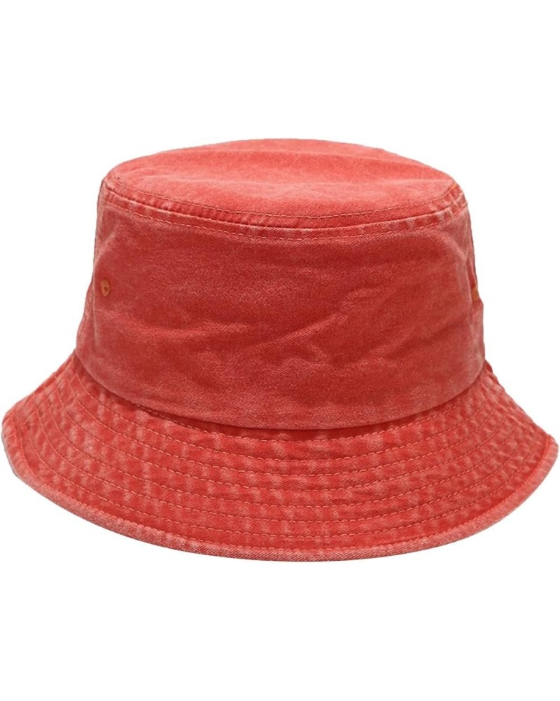 Fishing Hat Men Washed Cotton Retro Fisherman's Hat Fashionable Men's and Women's Outdoor Sun Sun Visor Orange $8.79 Visors