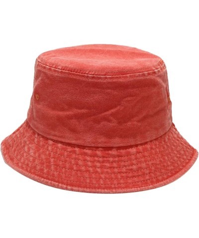 Fishing Hat Men Washed Cotton Retro Fisherman's Hat Fashionable Men's and Women's Outdoor Sun Sun Visor Orange $8.79 Visors