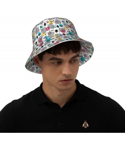 Various Languages Mother Women's Bucket Hats Unisex Double-Side-Wear Reversible Bucket Hat with Reflective Strips Turtle Prin...