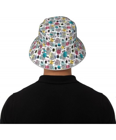 Various Languages Mother Women's Bucket Hats Unisex Double-Side-Wear Reversible Bucket Hat with Reflective Strips Turtle Prin...