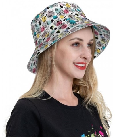 Various Languages Mother Women's Bucket Hats Unisex Double-Side-Wear Reversible Bucket Hat with Reflective Strips Turtle Prin...