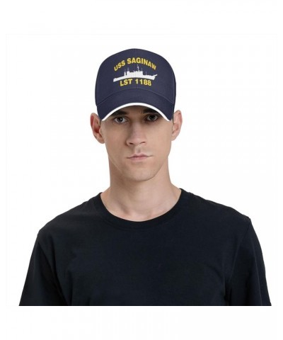 USS Saginaw LST 1188 Flag Cowboy Hats Baseball Caps Vintage Sandwich Cap Children Cap Navy Blue $17.49 Newsboy Caps