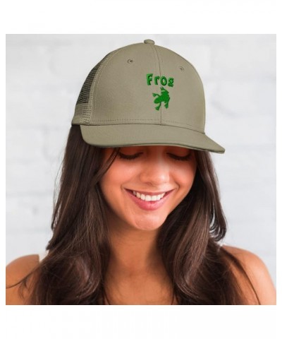 Custom Trucker Hat Baseball Cap Frog Reptiles Nature Cotton Scales Dad Hats for Men & Women Heather Gray Black Design Only $1...