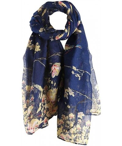 Women Fashion Print Shawl Scarf Bali Yarn Soft Neckerchief for Spring Autumn Seasons (Color : Black, Size : 90x180cm) 90x180c...