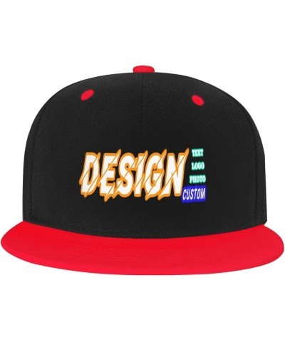 Customized Cap Your Design Here,Personalized Caps,Custom Cap Design Your Own Classic Mens Womens Trucker Cap Red $8.58 Baseba...