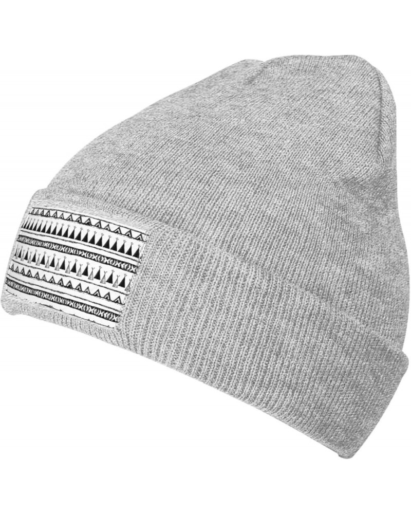 Native American Patterns Print Knitted Hat Warm Hat Unisex Beanie Hat,Elastic Brimless Cap Hat Christmas,Birthdays Gray $9.87...