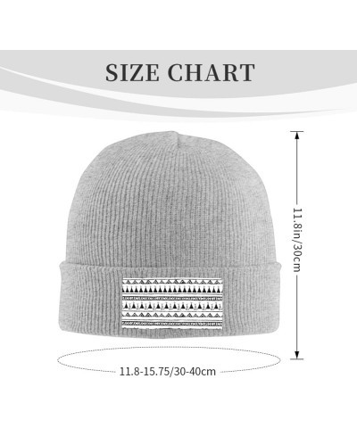 Native American Patterns Print Knitted Hat Warm Hat Unisex Beanie Hat,Elastic Brimless Cap Hat Christmas,Birthdays Gray $9.87...