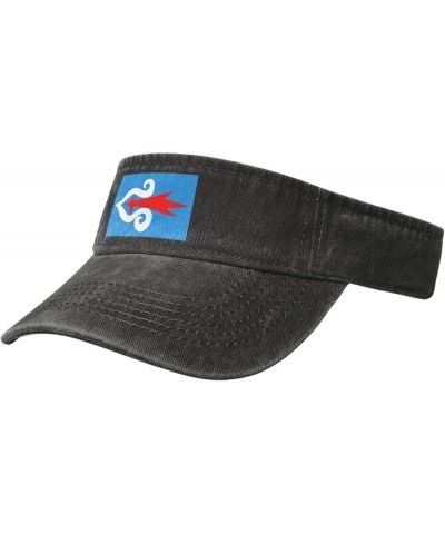 Flag of Ainu Sun Visor Hats for Women Men Sun Hat Vintage Golf Hat Adjustable Baseball Cap Black $10.40 Visors