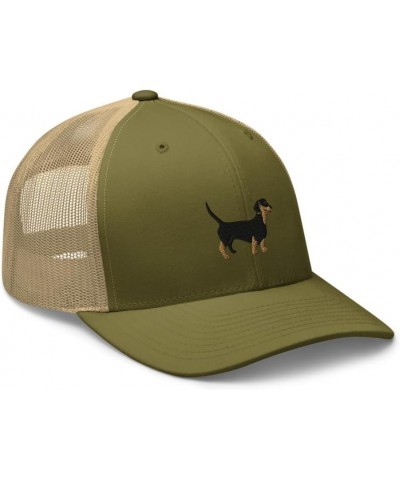 Dachshund Trucker hat, Embroidered Unisex hat, Dachshund Wiener Doxie, Design 3. Moss/ Khaki $16.92 Baseball Caps