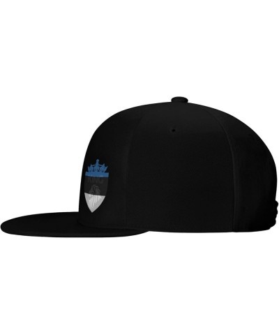 Snapback Baseball Cap Crown Lion Estonia Flag Classic Dad Trucker Flat Bill Brim Hat Black $8.60 Baseball Caps