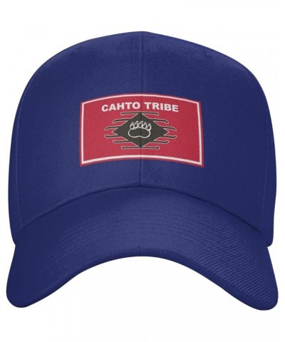 Cahto Flag Baseball Cap for Men Women Dad Hat Classic Adjustable Golf Hats Blue $10.06 Baseball Caps