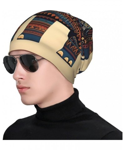 Bass Fishing Wave Adult Fashion Knitted Hat,Elastic Brimless Cap,Perfect for Sports and Outdoor Activities Aztec Elephant $13...