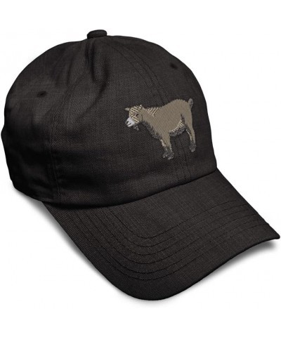 Soft Baseball Cap Pygmy Goat Embroidery Farm and Domesticated Animals Twill Cotton Dad Hats for Men & Women Dark Denim Design...