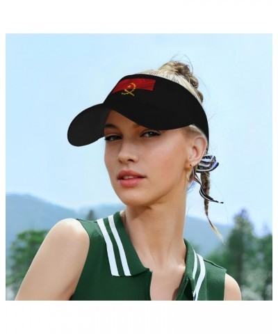 Angola Flag Sun Defense Adult Protection Visor Black $13.51 Visors