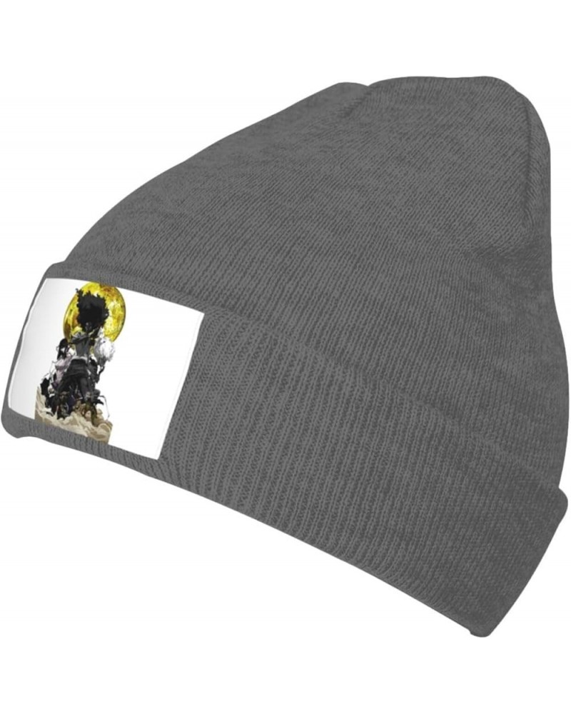 Afro Anime Samurai Knit Hat Winter Ski Warm Knitted Caps Plain Cuffed Beanie for Men Women Black Deep Heather $11.30 Skullies...