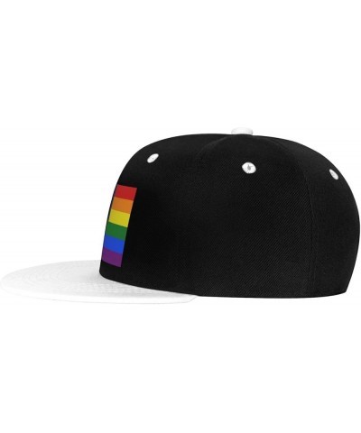 Pride Rainbow LGBT Flag of Utah Snapback Hat for Men Women Baseball Cap Trucker Flat Bill Hats Dad Caps White $11.64 Baseball...