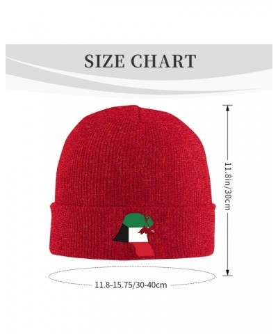 Kuwait Flag Map Beanie Hat Skull Knit Warm Cap Women Men Soft Stretch for Winter6 Red $14.56 Skullies & Beanies