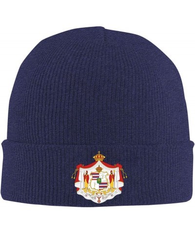 Hawaiian Coat of Arms Cozy Knitted Hat for Winter - Warm Comfort Black Navy Blue $14.07 Skullies & Beanies