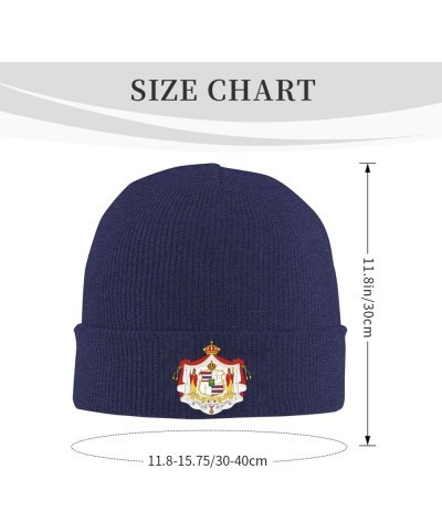 Hawaiian Coat of Arms Cozy Knitted Hat for Winter - Warm Comfort Black Navy Blue $14.07 Skullies & Beanies