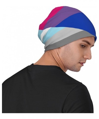 Demiboy Bisexual Pride Flag Experience Cozy Luxury: Milk Silk Knit Beanie - Your Must-Have Outdoor Accessory! Black $13.62 Sk...