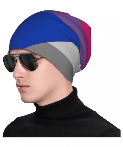 Demiboy Bisexual Pride Flag Experience Cozy Luxury: Milk Silk Knit Beanie - Your Must-Have Outdoor Accessory! Black $13.62 Sk...