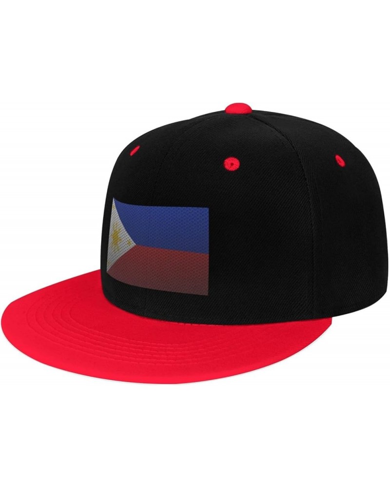 Flag of The Philippines Snapback Hat for Men Women Baseball Cap Trucker Flat Bill Hats Dad Caps Red $13.57 Baseball Caps