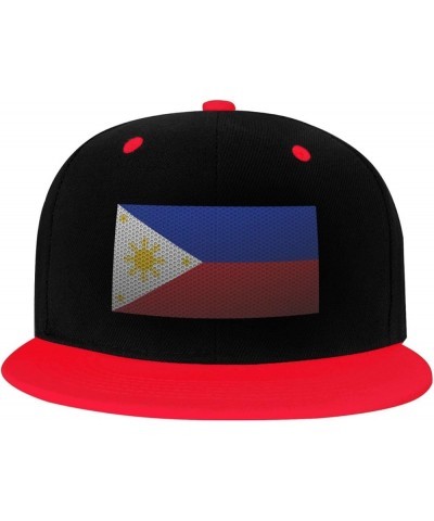 Flag of The Philippines Snapback Hat for Men Women Baseball Cap Trucker Flat Bill Hats Dad Caps Red $13.57 Baseball Caps