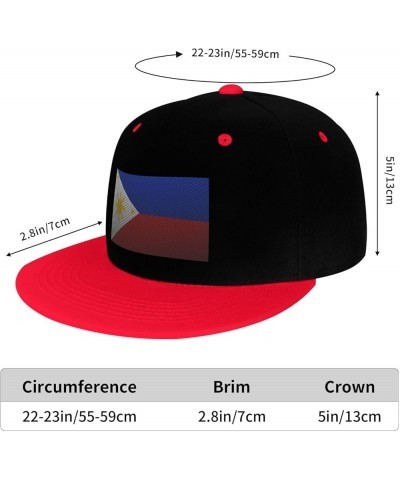 Flag of The Philippines Snapback Hat for Men Women Baseball Cap Trucker Flat Bill Hats Dad Caps Red $13.57 Baseball Caps