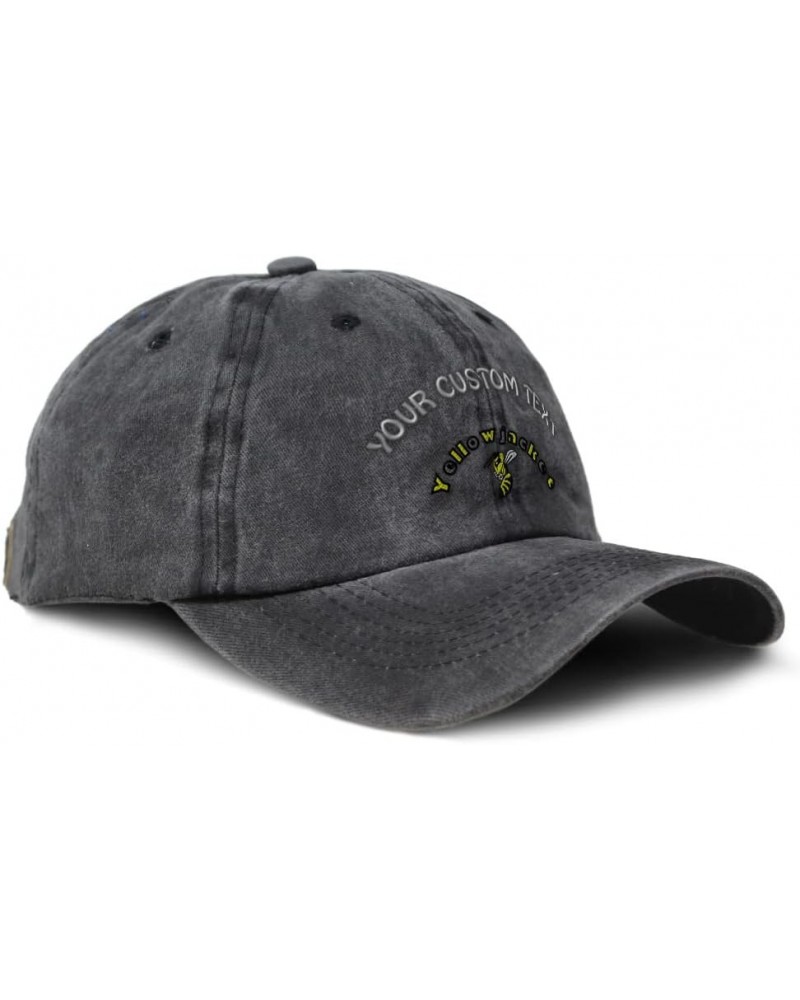 Soft Washed Baseball Cap Yellow Jacket Insects Cotton Dad Hats for Men & Women Black Personalized Text Here $14.70 Baseball Caps