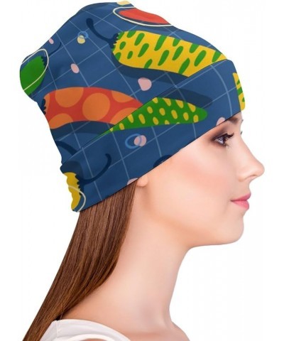 Skull Beanie Cap Avocado Slouchy Beanie Hats for Men Women Cap Fashion Knit Hat Winter Hats Cap Unisex Colorful Plants $10.60...