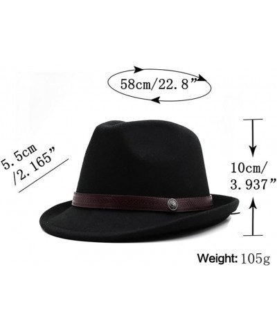 Wool Women Men Fedora Hat for Winter Autumn Elegant Lady Trilby Felt Homburg Church Jazz Hat 55-58cm Jxf-540 Light Grey $17.5...