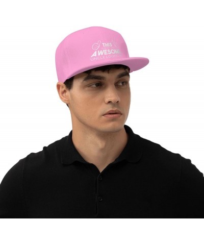 This is What an Awesome Uncle Looks Like Baseball Cap Novelty Sunhat Hip Hop Hat Men Women Dad Hat Pink $10.29 Baseball Caps