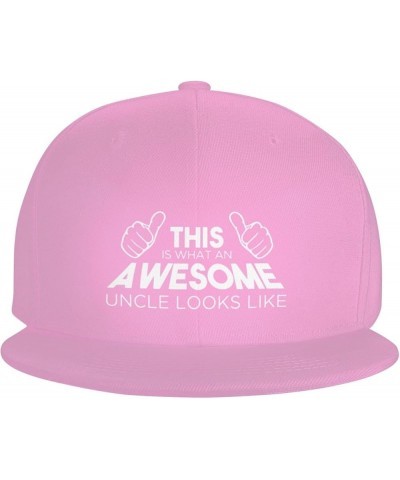 This is What an Awesome Uncle Looks Like Baseball Cap Novelty Sunhat Hip Hop Hat Men Women Dad Hat Pink $10.29 Baseball Caps