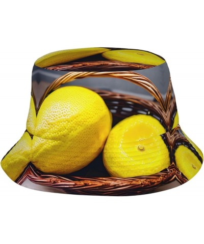 Dragonfly and Lotus Classic Simplistic Hat-The Uniquely Versatile,Portable Travel & Functional Gardening Hat One Basket Lemon...